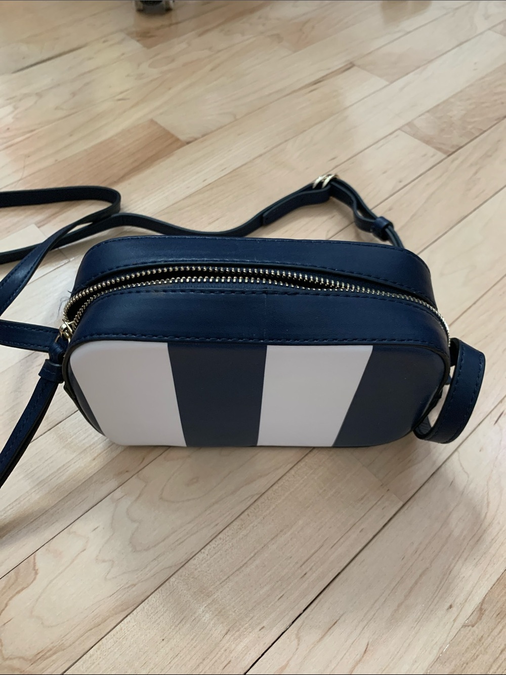 Gap Navy and White Striped Crossbody Bag